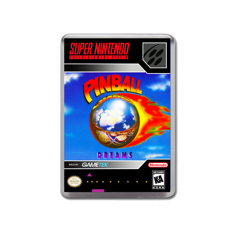 Pinball Dreams - SNES GAME inspired Retro Gaming Magnet