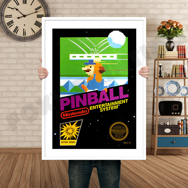 Pinball Retro GAME INSPIRED THEME Nintendo NES Gaming A4 A3 A2 Or A1 Poster Art 441