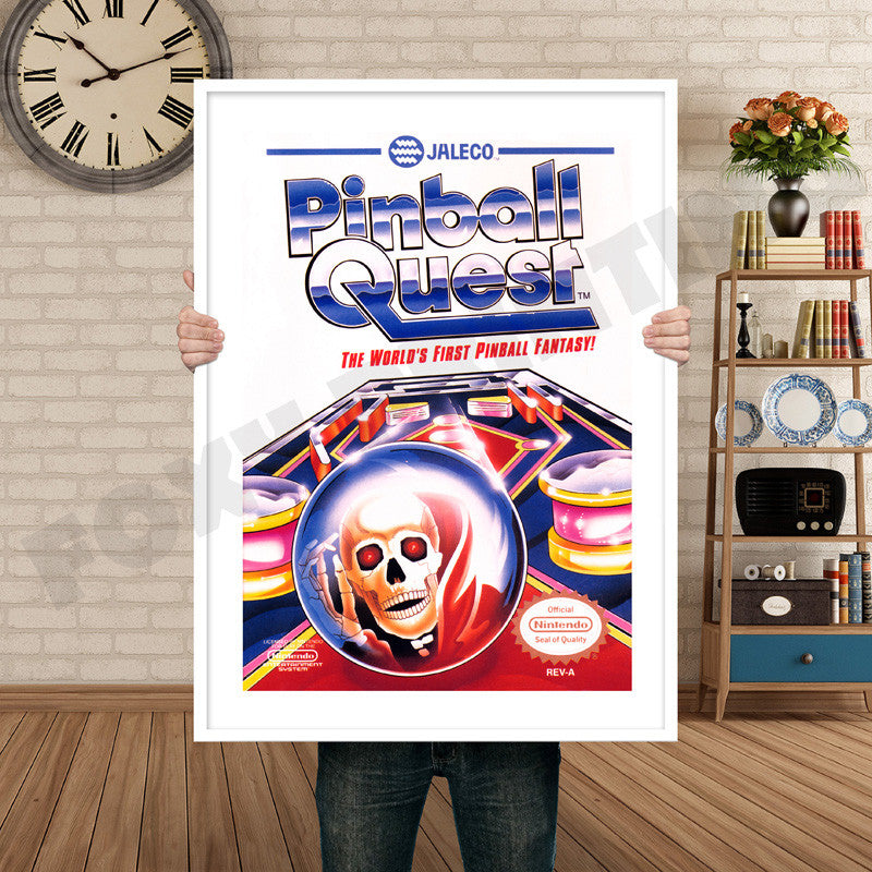 Pinball Quest Retro GAME INSPIRED THEME Nintendo NES Gaming A4 A3 A2 Or A1 Poster Art 442