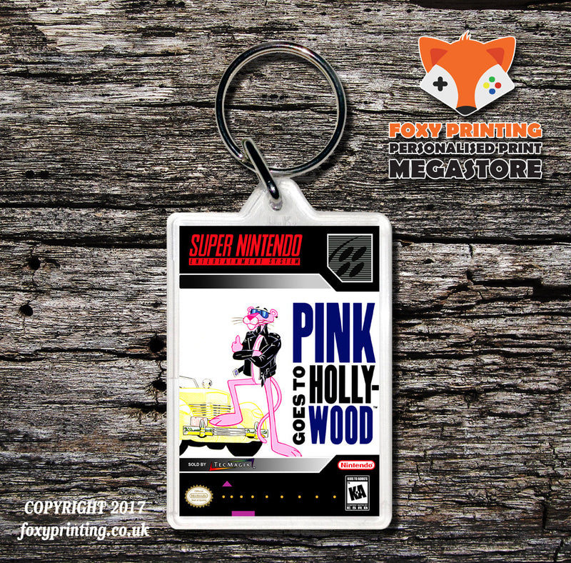 Pink Goes To Hollywood Game Inspired Retro Gaming Keyring