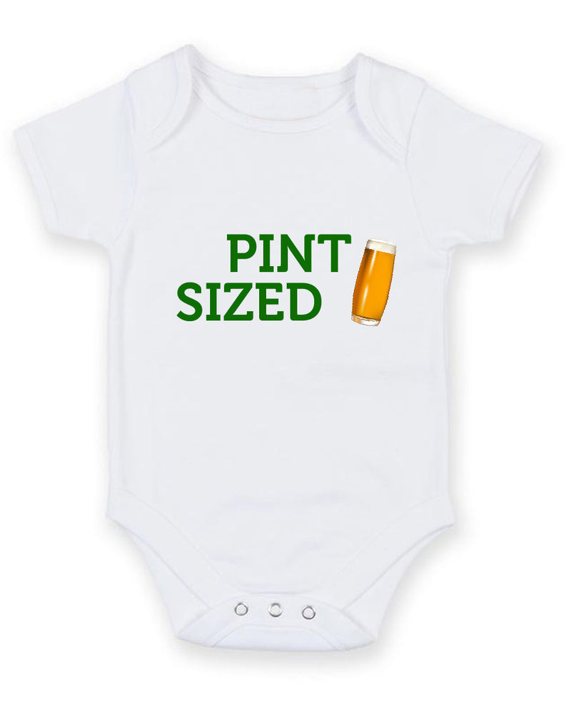 Pint Sized Personalised Baby Boy Girl Unisex Short Sleeve Bodysuit