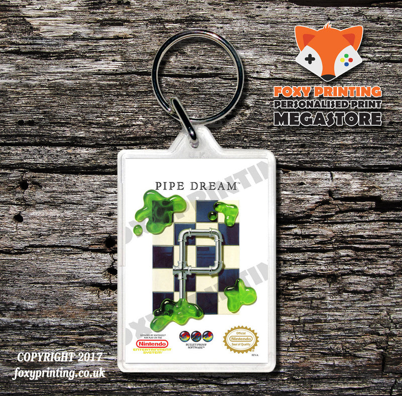 Pinbot Retro NES Game Cover Art Gaming Keyring