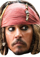 Pirates Johnny Depp Celebrity Face Mask Fancy Dress Cardboard Costume Mask