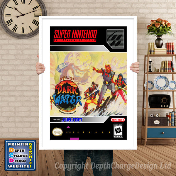 Pirates of Dark Water Super Nintendo Game Inspired Theme Retro Gaming Poster