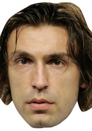 Pirlo FOOTBALL 2018 Celebrity Face Mask Fancy Dress Cardboard Costume Mask