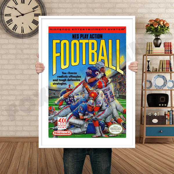Play Action Football Retro Game Inspired Theme Nintendo NES Gaming