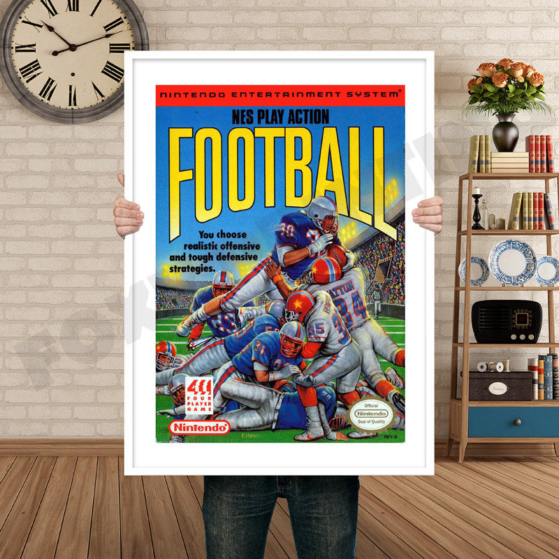 Play Action Football Retro GAME INSPIRED THEME Nintendo NES Gaming A4 A3 A2 Or A1 Poster Art 446