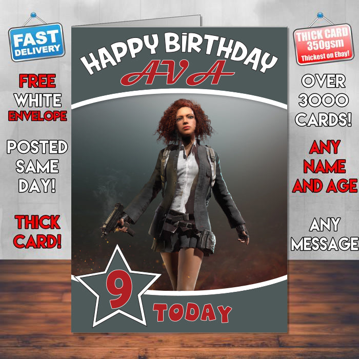 Player Unknowns Battlegrounds 1 Inspired Style Game Kids Inspired Birthday Card (SA)