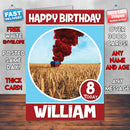 Player Unknowns Battlegrounds 8 Inspired Style Game Kids Inspired Birthday Card (SA)