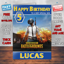 Personalised Playerunknowns Battlegrounds Inspired Style Game Kids Inspired Birthday Card (SA)