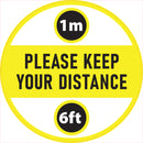 Please Keep Your Distance Sd107 Social Distancing Floor Stickers