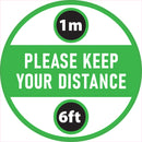 Please Keep Your Distance Sd108 Social Distancing Floor Stickers