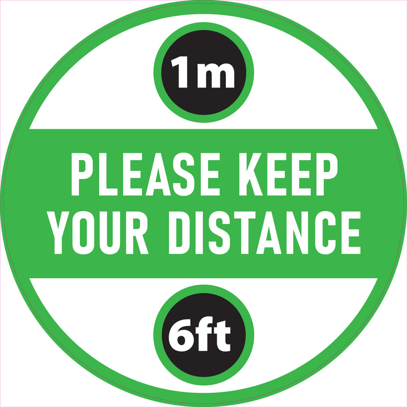Please Keep Your Distance Sd108 Social Distancing Floor Stickers