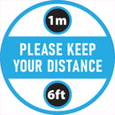 Please Keep Your Distance Sd109 Social Distancing Floor Stickers