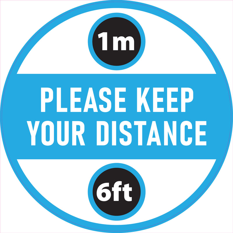Please Keep Your Distance Sd109 Social Distancing Floor Stickers