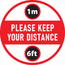 Please Keep Your Distance Sd110 Social Distancing Floor Stickers