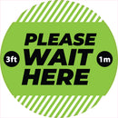 Please Wait Here Social Distancing Stickers Sd103 Social Distancing Floor Stickers