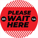 Please Wait Here Social Distancing Stickers Sd104 Social Distancing Floor Stickers