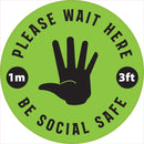 Please Wait Here Sticker Sd117 Social Distancing Floor Stickers