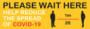 Please Wait Here Help Reduce The Spread Of Covid 19 1m 3ft Social Distancing Floor Stickers