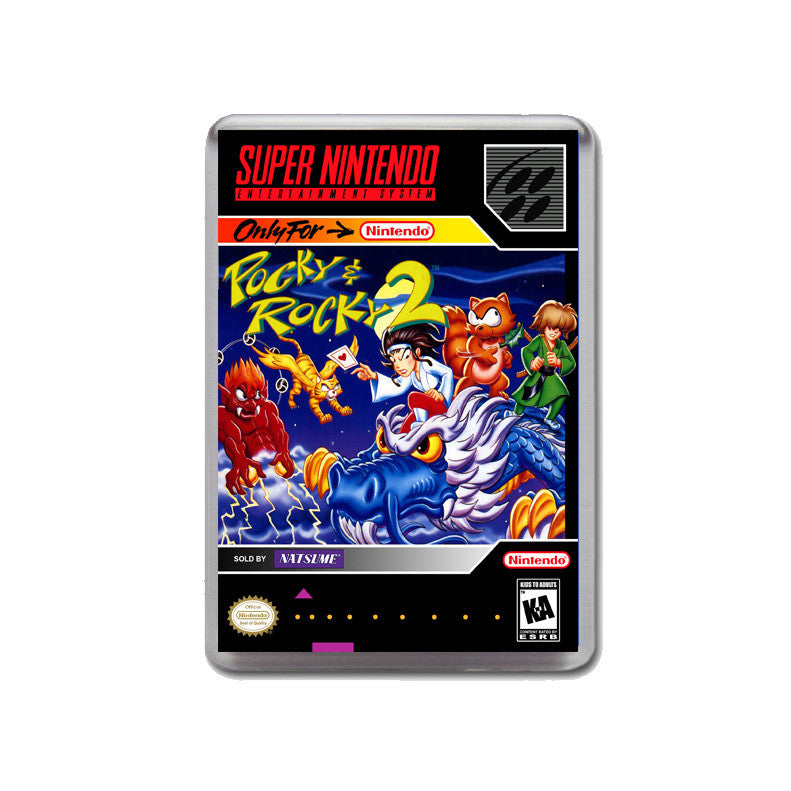 Pocky And Rocky 2 - SNES GAME inspired Retro Gaming Magnet