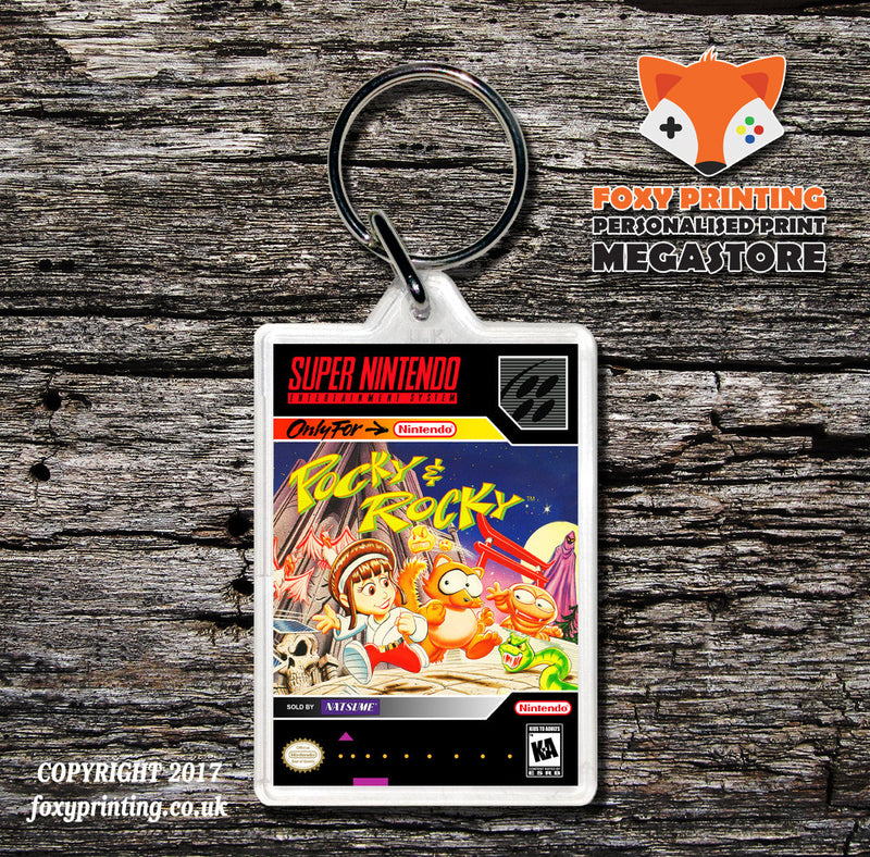 Pocky And Rocky Game Inspired Retro Gaming Keyring