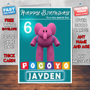 Pocoyo 5 Style Theme Personalised Kidshows Birthday Card (SA)