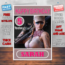 Personalised Point Blank Inspired Style Game Kids Inspired Birthday Card (SA)