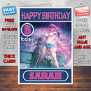 Personalised Poison In Street Fighter Inspired Style Game Kids Inspired Birthday Card (SA)