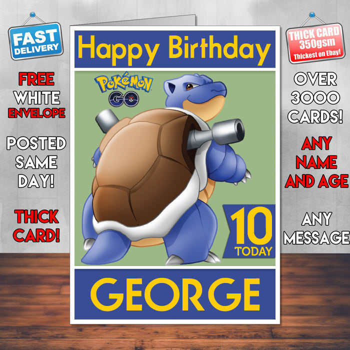 Pokemon 11 Inspired Theme Personalised Kids Inspired Birthday Card (SA060917) – Pokemon 11 Inspired Theme Personalised Birthday Card – personalised Birthday Card