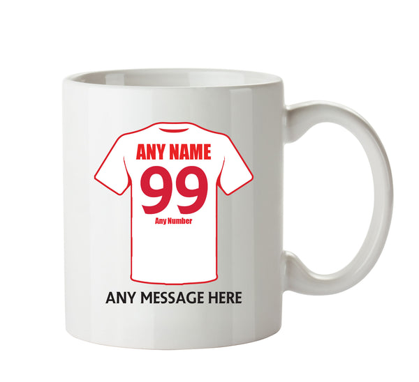 Poland Football Team Mug - Personalised Birthday Age and Name – printed mug product image 1
