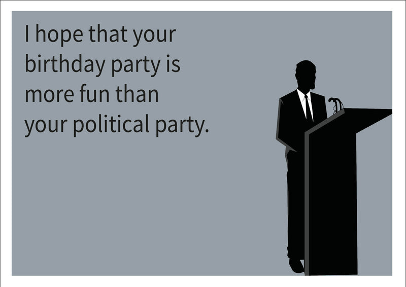 Political Party INSPIRED Adult Personalised Birthday Card Birthday Card