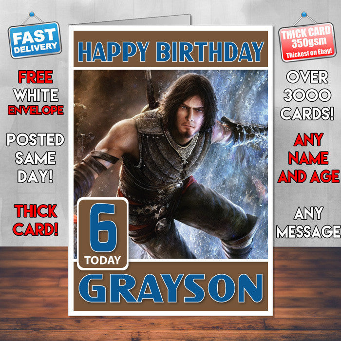 Personalised Pop Tfs Inspired Style Game Kids Inspired Birthday Card (SA)