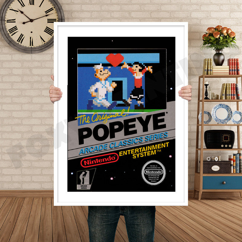 Popeye Retro GAME INSPIRED THEME Nintendo NES Gaming A4 A3 A2 Or A1 Poster Art 447