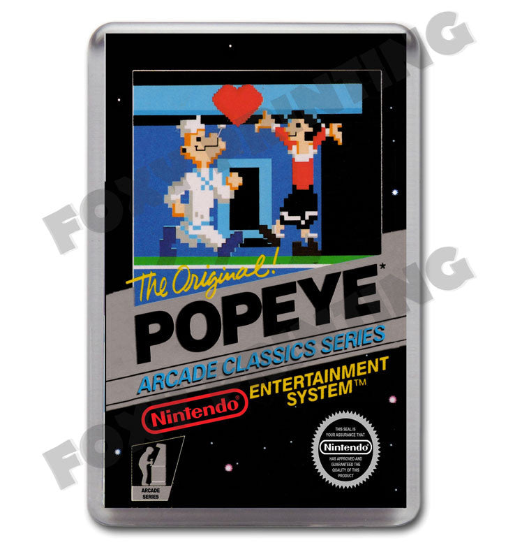 Popeye Retro Nintendo NES Game Inspired Fridge Magnet 447