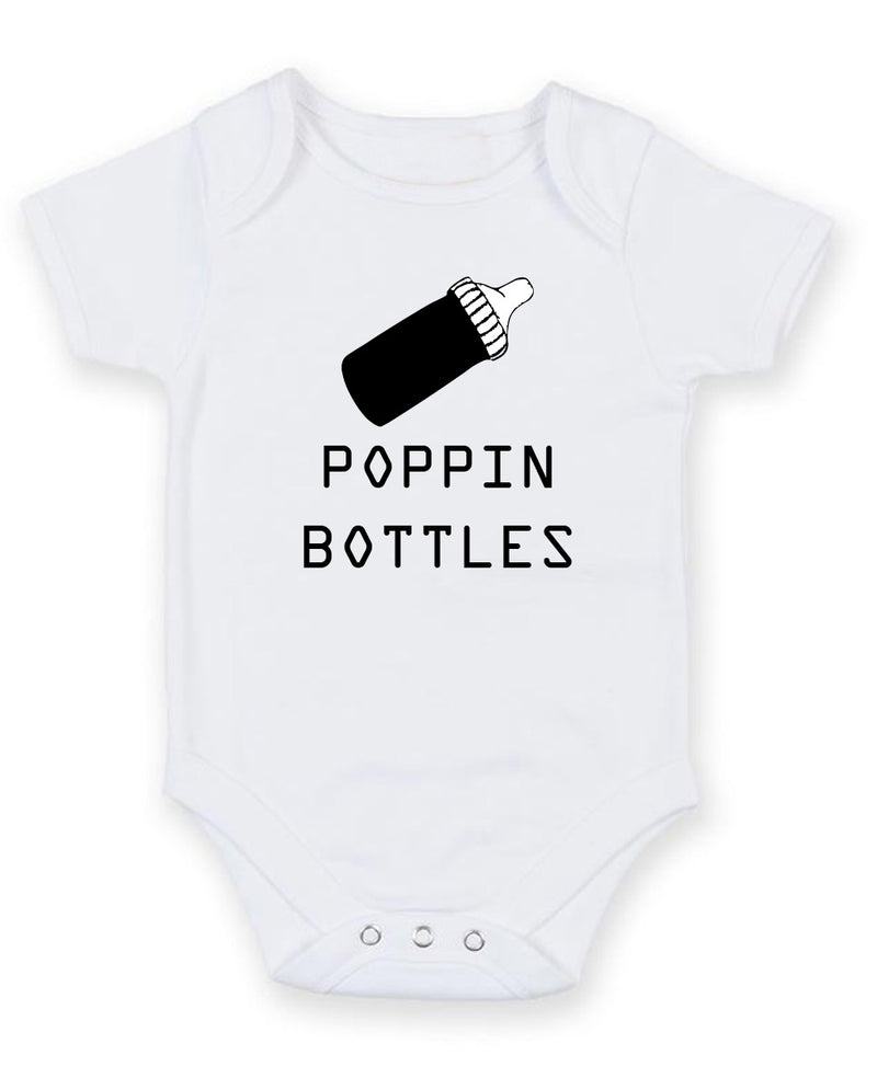 Popin Bottles Personalised Baby Boy Girl Unisex Short Sleeve Bodysuit
