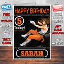 Personalised Portal 2 Chell Concept Inspired Style Game Kids Inspired Birthday Card (SA)