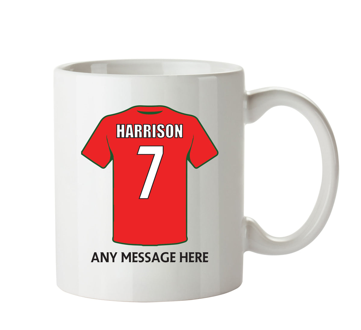 Portugal Football Team Mug - Personalised Birthday Age and Name – printed mug product image 1