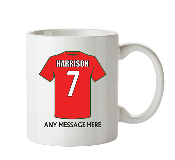 Portugal Football Team Mug - Personalised Birthday Age and Name – printed mug product image 1