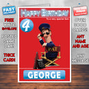 Postman Pat 2 Style Theme Personalised Kidshows Birthday Card (SA)
