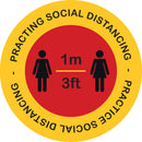 Practice Social Distancing Practice Social Distancing 1m 3ft Social Distancing Floor Stickers