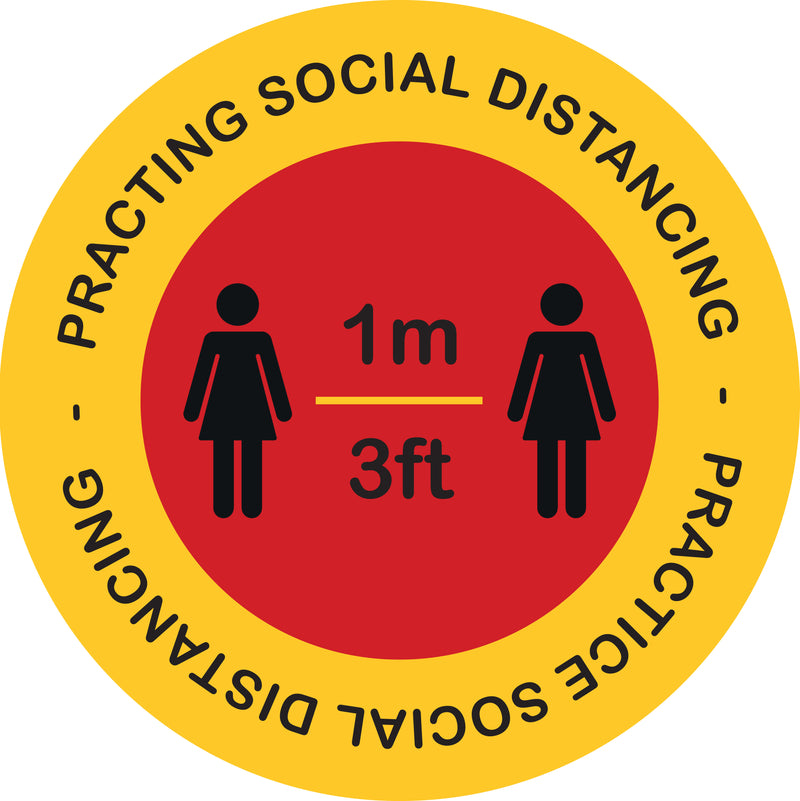 Practice Social Distancing Practice Social Distancing 1m 3ft Social Distancing Floor Stickers