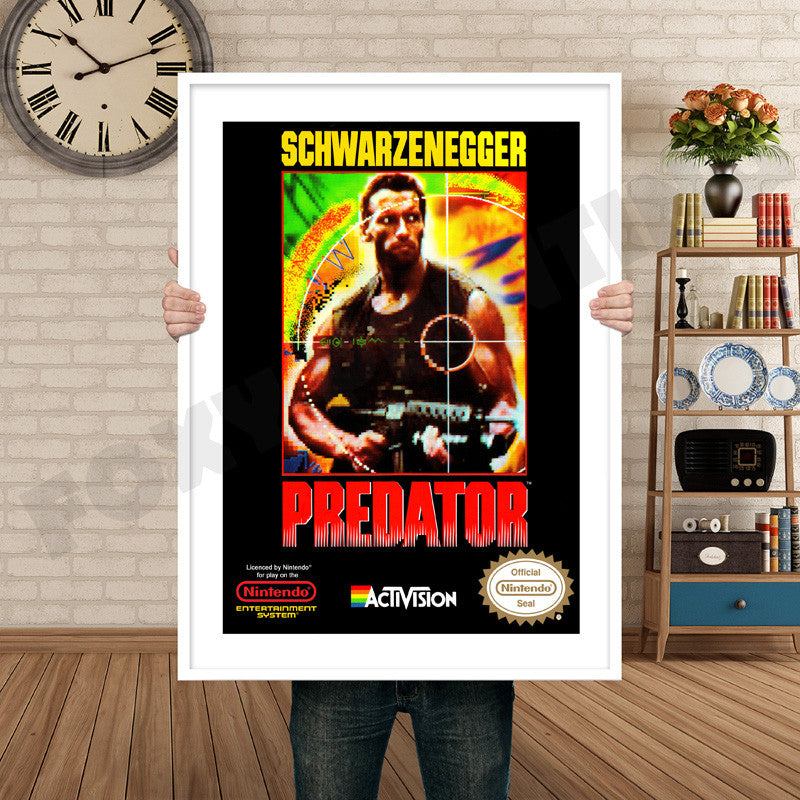 Predator Retro GAME INSPIRED THEME Nintendo NES Gaming A4 A3 A2 Or A1 Poster Art 451