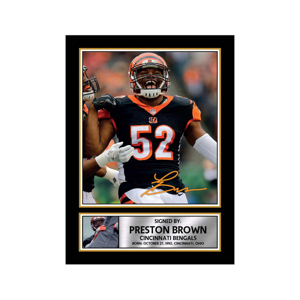 Preston Brown 2 American Football Printed Signature Print