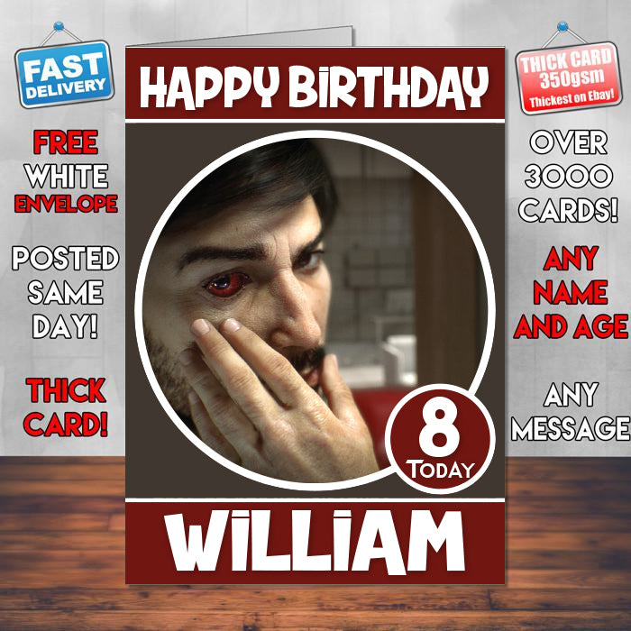 Prey Video Inspired Style Game Kids Inspired Birthday Card (SA)
