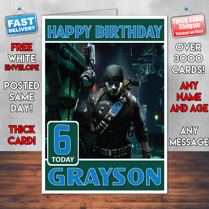 Personalised Prey 2017 1 Inspired Style Game Kids Inspired Birthday Card (SA)