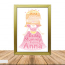 Personalised Princess 1 Word Art Poster Print