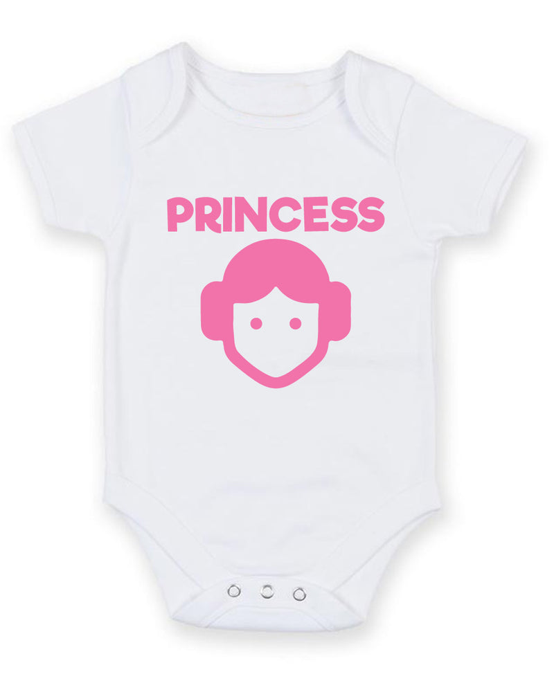 Princess Printed Baby Grow Bodysuit Boy Girl Unisex Gift