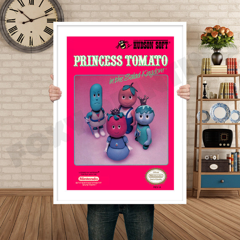 Princess Tomato In The Salad Kingdom Retro GAME INSPIRED THEME Nintendo NES Gaming A4 A3 A2 Or A1 Poster Art 453