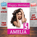 Priyanka Chopra 2017 Theme Style Personalised Kids Inspired Movie Birthday Card (SA)